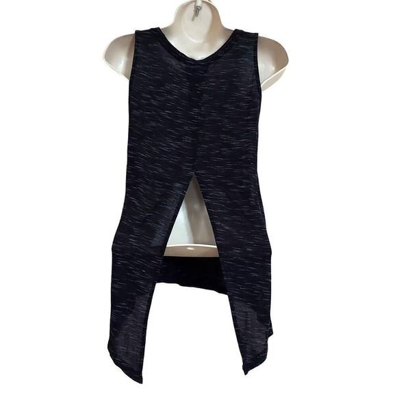 Express Women's Black Heathered Beaded Sleeveless Blouse - Picture 2 of 4